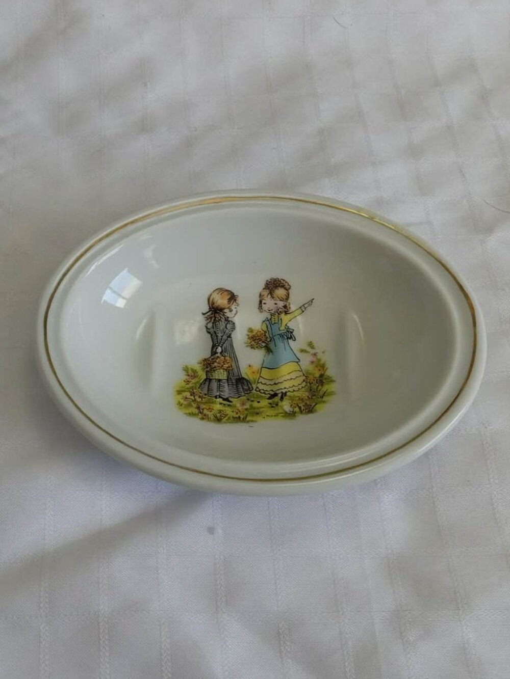 Vintage Holly Hobbie soap dish made of high-quality porcelain, made in Japan